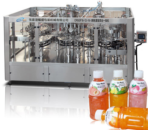 high temperature juice filling machine include bottle rinsing and capping 3 in 1